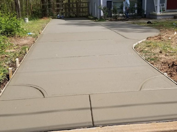 Concrete driveway